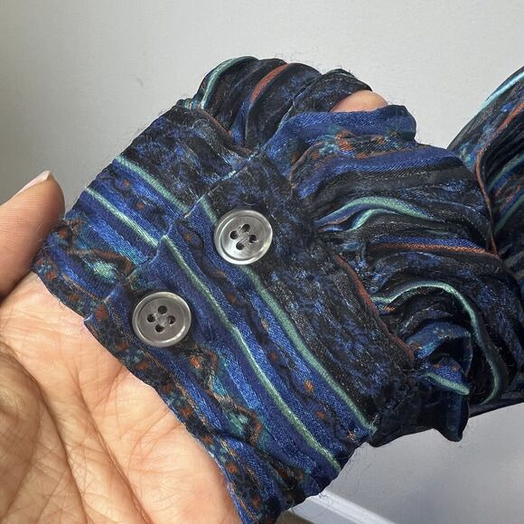 Veronica Beard Malaya Tie-Neck Printed Silk Devoré-Satin Blouse Size 8 - Picture 7 of 14